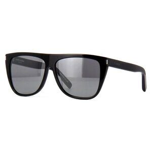 New SAINT LAURENT Black Rectangle SL1 001 Sunglasses Women